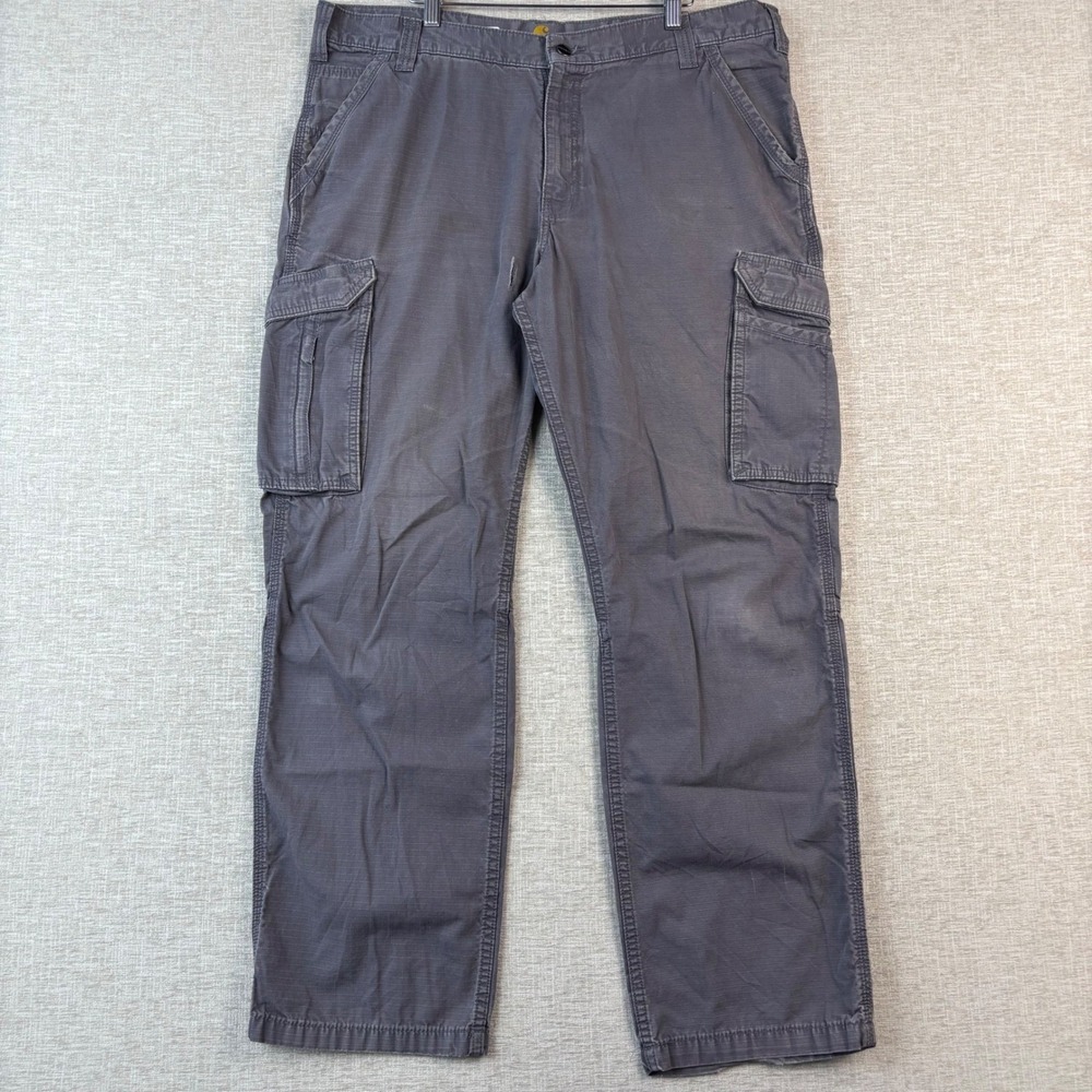 Carhartt Force Relaxed Fit Men's 38x32 Cargo Pants Grungy Gray Ripstop Cargos
